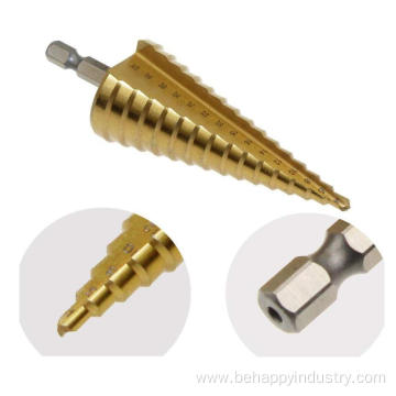 3PCS High-Speed Steel Step Drill BitCoated Metal